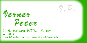 verner peter business card